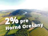 2% z daní z príjmov pre organizácie z Horných Orešian